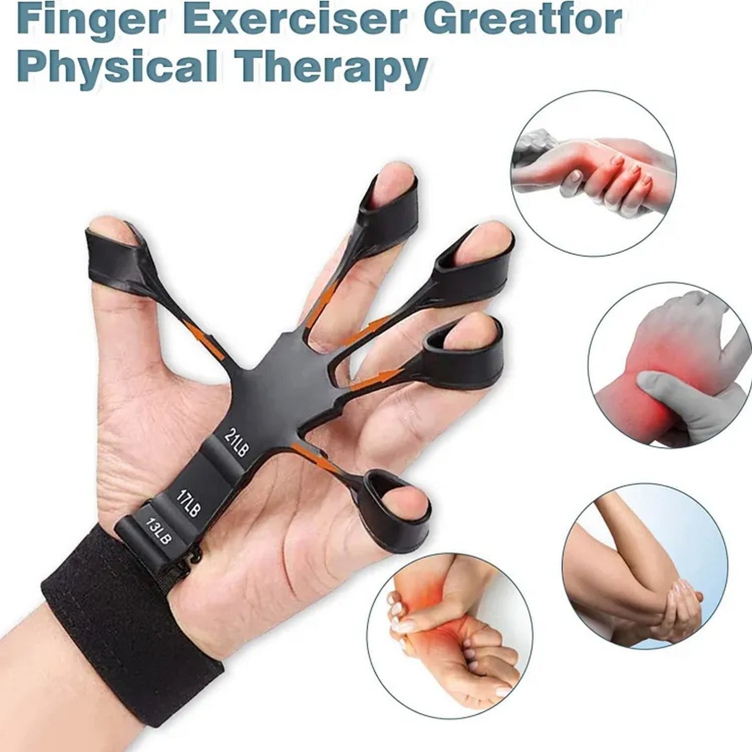 Finger Exerciser Hand Grip – Physical Therapy & Finger Strength Trainer