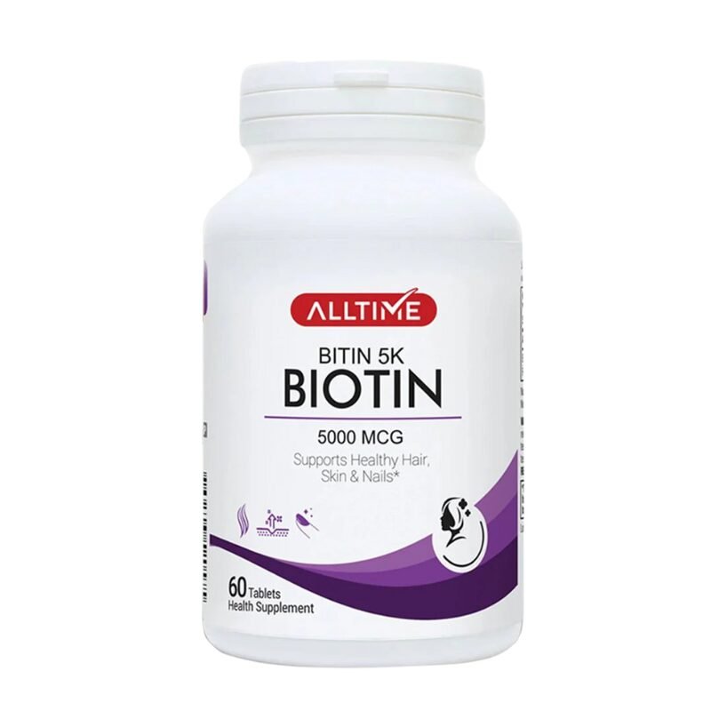 Alltime Bitin 5K (Biotin 5000mcg), 60 Tablets