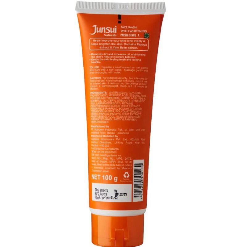 Junsui Naturals Face Wash Papaya Scrub 100gm