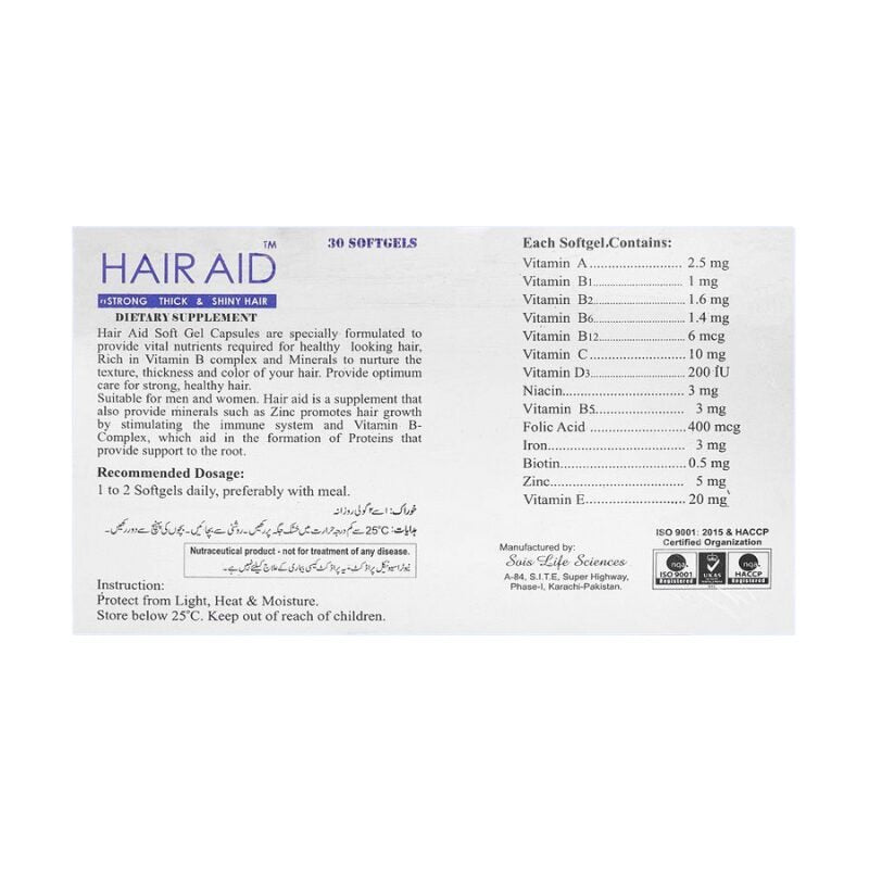 Hair Aid Soft Gel 30 Capsules