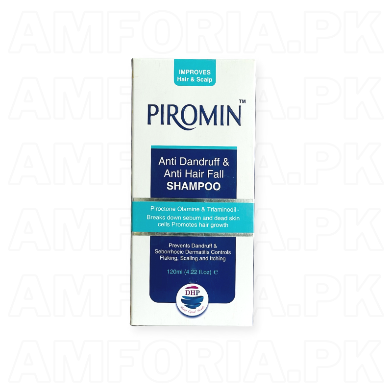 Piromin Anti Dandruff & Hair Fall Shampoo 120ml-Amforia.pk