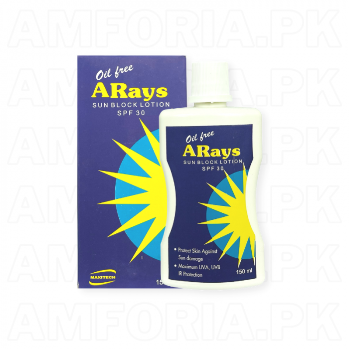Oil Free ARays Sun Block Lotion 150ml-Amforia.pk (4)