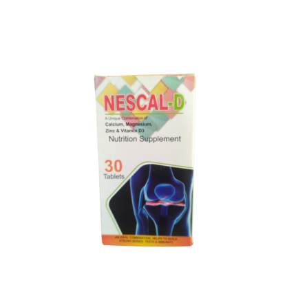 NESCAL-D Calcium, Magnesium, Zinc & Vitamin D3 Nutrition Supplement 30 Tablets