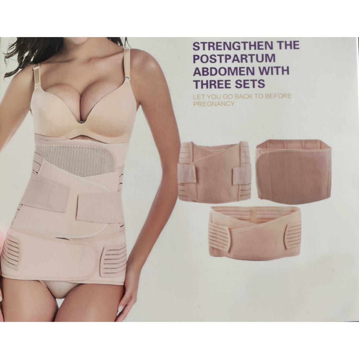  Postpartum Belly Band 3 in 1 Post Csection Support Recovery  Belt for Post Pregnancy After Giving Birth Women Postnatal Shapewear Girdles  (One Size, Beige) : Clothing, Shoes & Jewelry