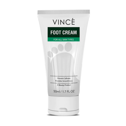 Get rid of calluses & rough patches of your dry feet to make them feel soothed, moisturized, and attractive foot care with Vince foot cream. This nourishing cream is a unique blend of organic ingredients and oils that soothe the rough cracking, calluses, and dry skin of your feet & helps to repair hard and cracked feet to leave them moisturized without any sticky residue. This foot and heel cream contains the natural emollient paraffin oil, which creates a protective layer on the skin that helps retain hydration & makes the skin soft and supple.