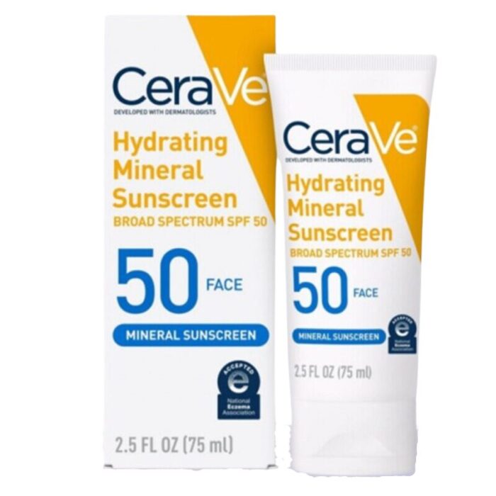 CeraVe Hydrating Mineral Sunscreen Face SPF50