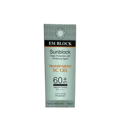 EM Block Sunblock Transparent SC Gel SPF 60